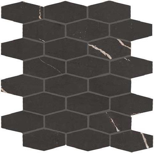 Classentino Marble in Centurio Black Matte - Hex Mosaic Tile