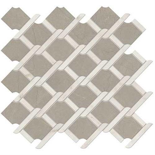 Classentino Marble in Coliseum Gray & Palazzo White Polished - 14x14.5