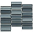 Cascading Waters in Cerulean Swell Glass Tile