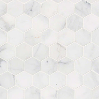 Calacatta Cressa in Calacatta Cressa 2" Hexagon Mosaic Tile Natural Stone