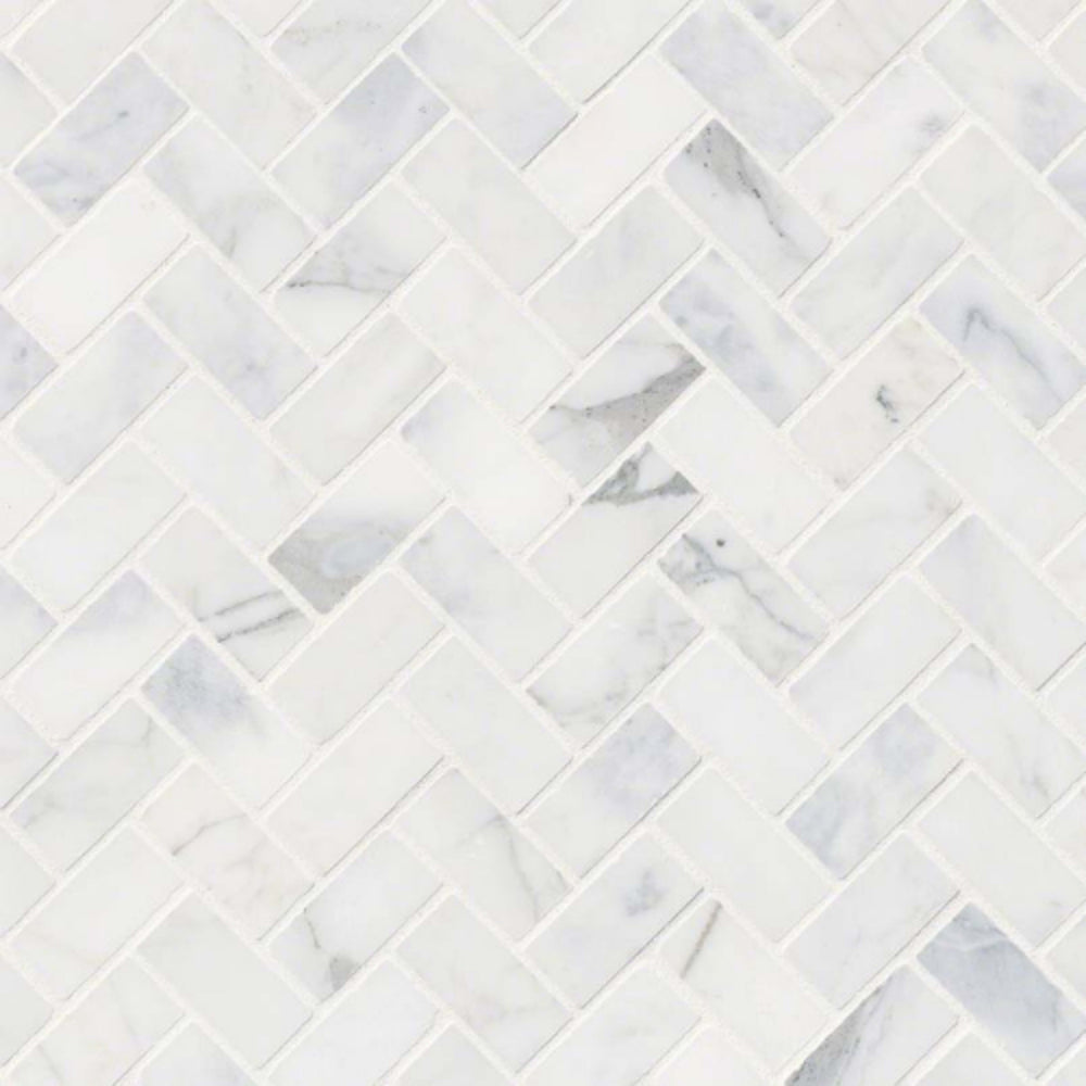Calacatta Cressa in Calacatta Cressa Herringbone Honed Natural Stone
