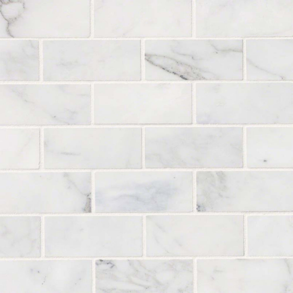 Calacatta Cressa in Calacatta Cressa White Subway Tile 2x4 Natural Stone