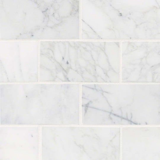 Calacatta Cressa in Calacatta Cressa White Subway Tile 3x6