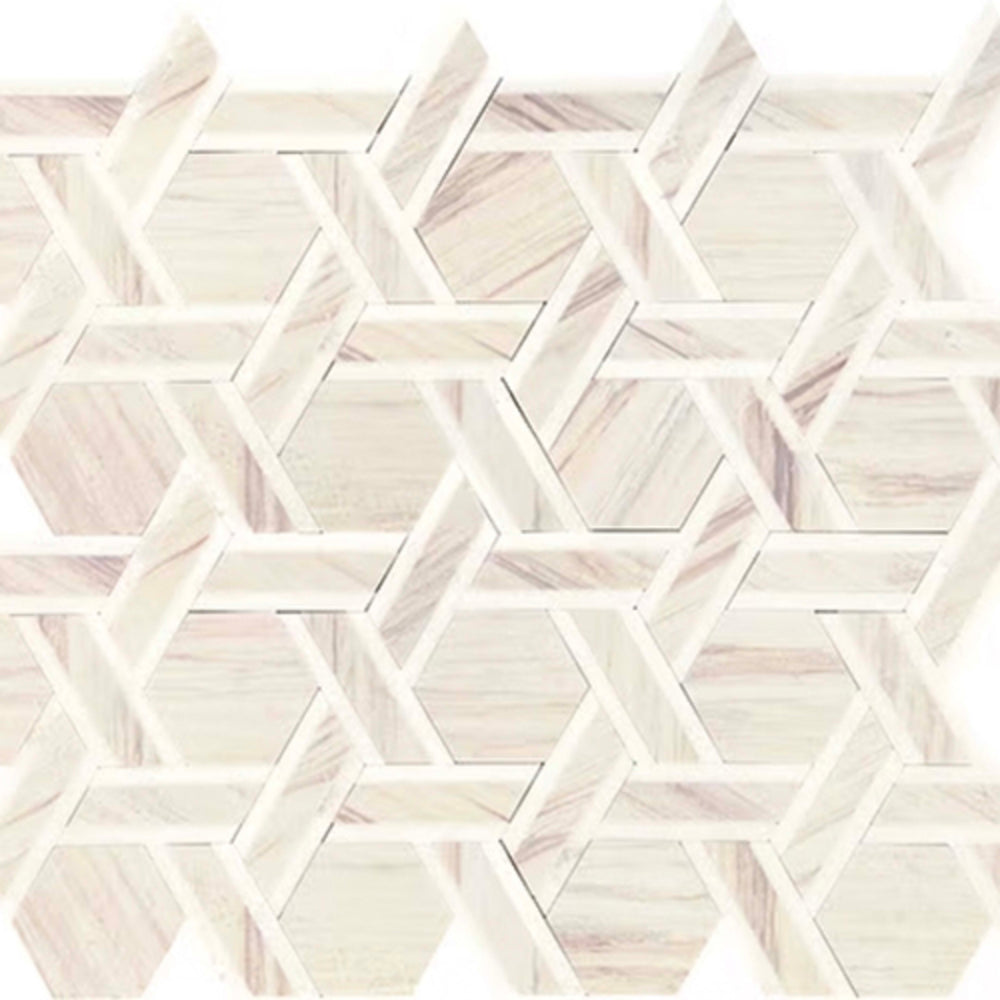 Fonte in Pier White Blend Rotating Hexagon Natural Stone