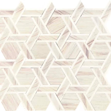 Fonte in Pier White Blend Rotating Hexagon Natural Stone