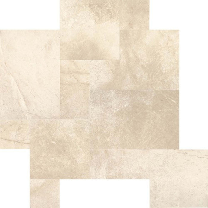 Marble Collection in Phaedra Cream Versailles Pattern 16x16 Natural Stone