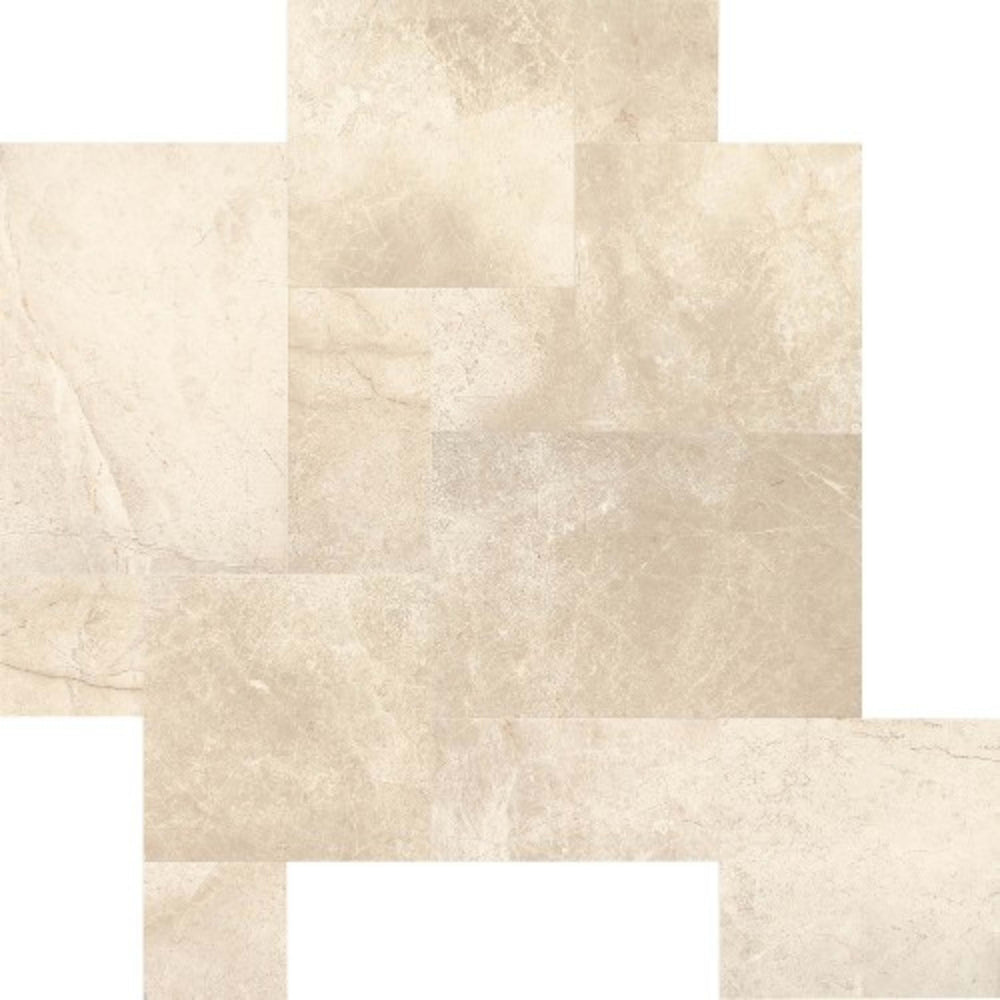 Marble Collection in Phaedra Cream Versailles Pattern 16x24 Natural Stone