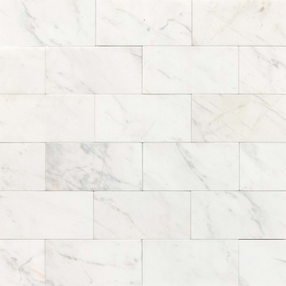 Marble Collection in Contempo White 3x6 Honed Natural Stone