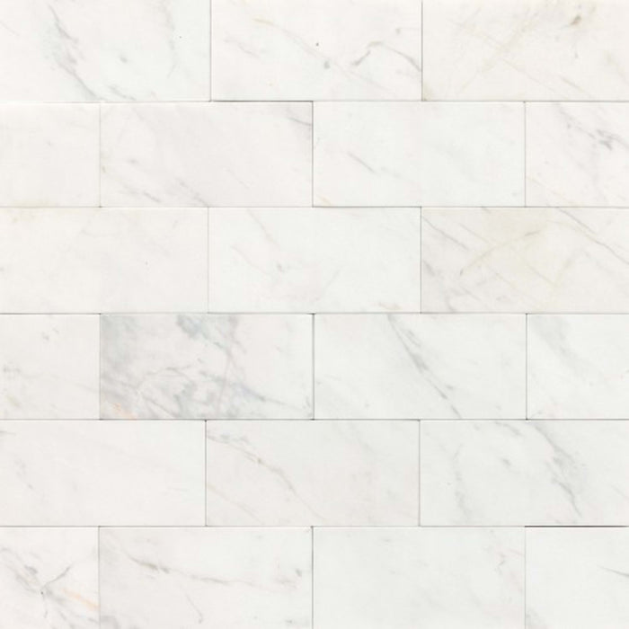 Marble Collection in Contempo White 3x6 Honed Natural Stone