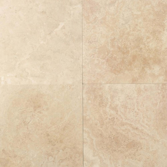 Travertine Collection in Mediterranean Ivory 12x12 Textured
