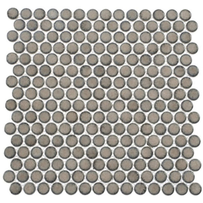 Greenwich Collection Penny Round in Downtown Fervor (Penny Round) Glass Tile