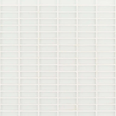 Dry Ice Mosaic in White Glass Tile