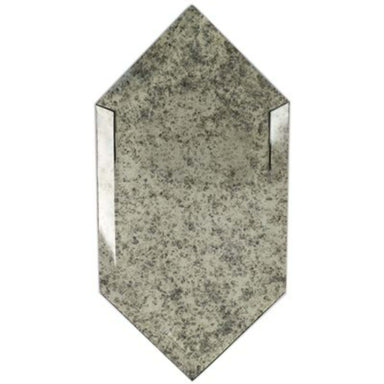 Elongated Beveled Hexagon in Hexagon Antique Mirror Natural Stone