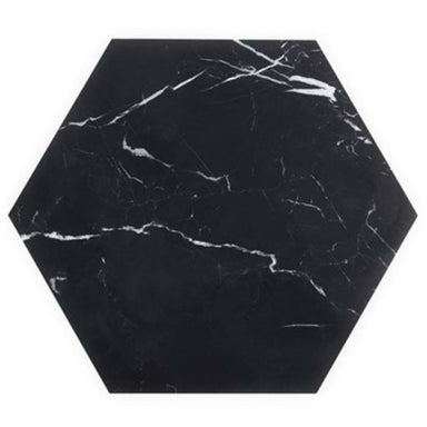 Nero Marquina in Nero Marquina 10'' Hexagon Honed Natural Stone
