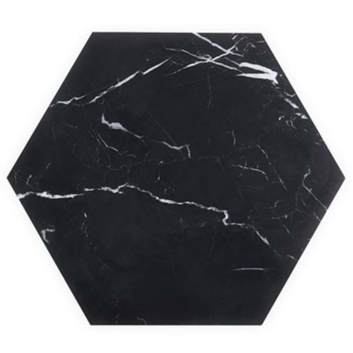 Nero Marquina in Nero Marquina 10'' Hexagon Honed Natural Stone