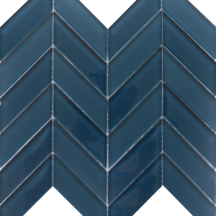 Edge in Navy Glass Tile