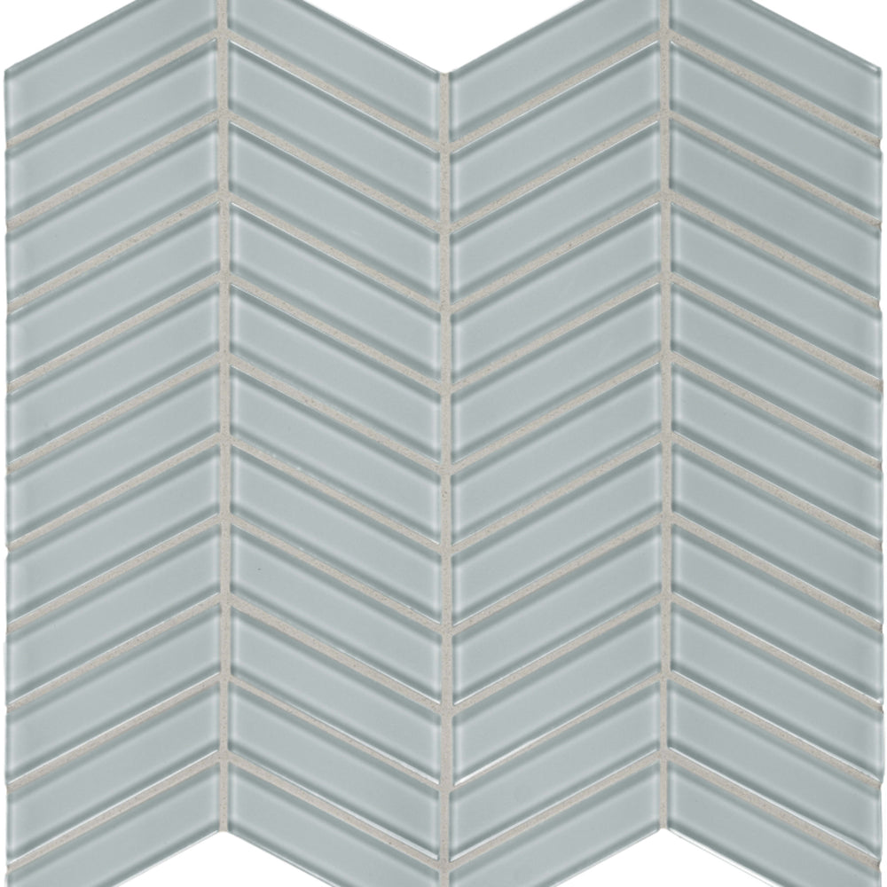 Element in Cloud Chevron Mosaic Glass Tile