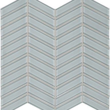 Element in Cloud Chevron Mosaic Glass Tile