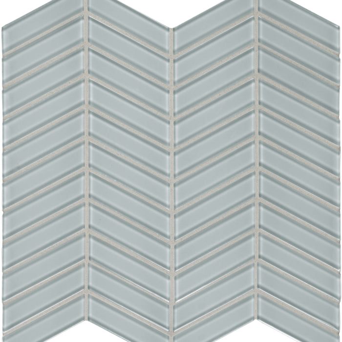 Element in Cloud Chevron Mosaic Glass Tile