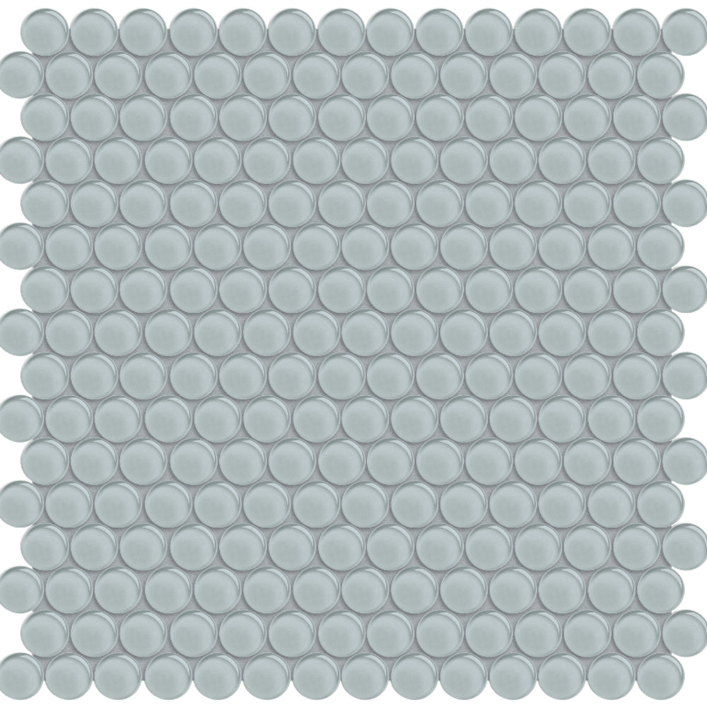 Element in Cloud Penny Round Mosaic Glass Tile