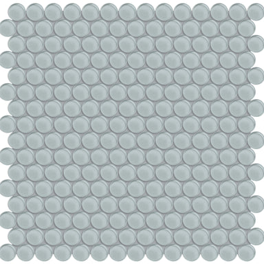 Element in Cloud Penny Round Mosaic Glass Tile