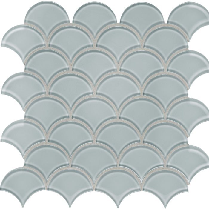 Element in Cloud Scallop Mosaic Glass Tile