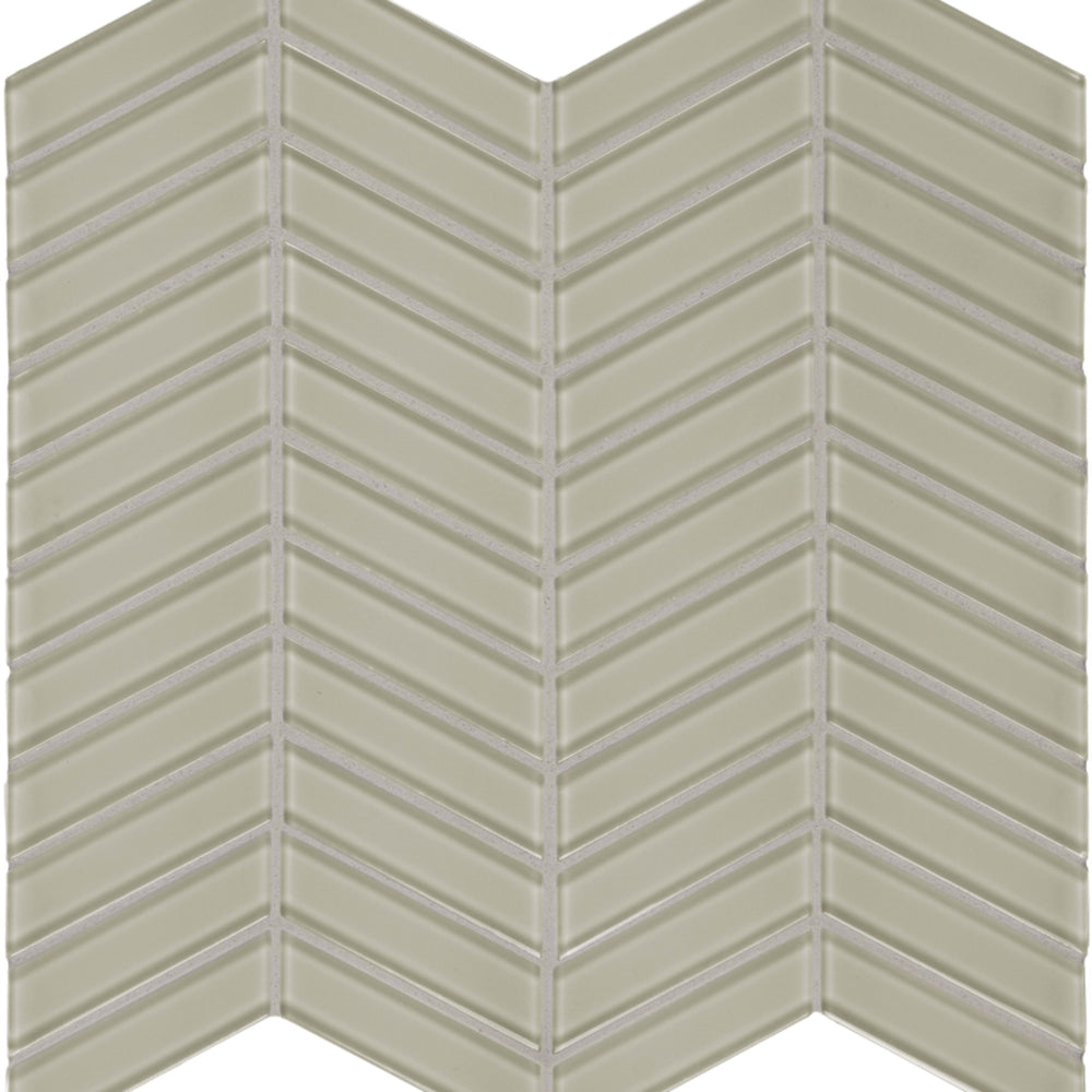Element in Earth Chevron Mosaic Glass Tile