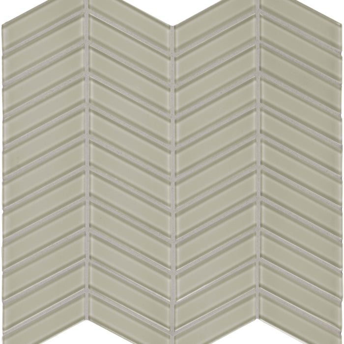 Element in Earth Chevron Mosaic Glass Tile