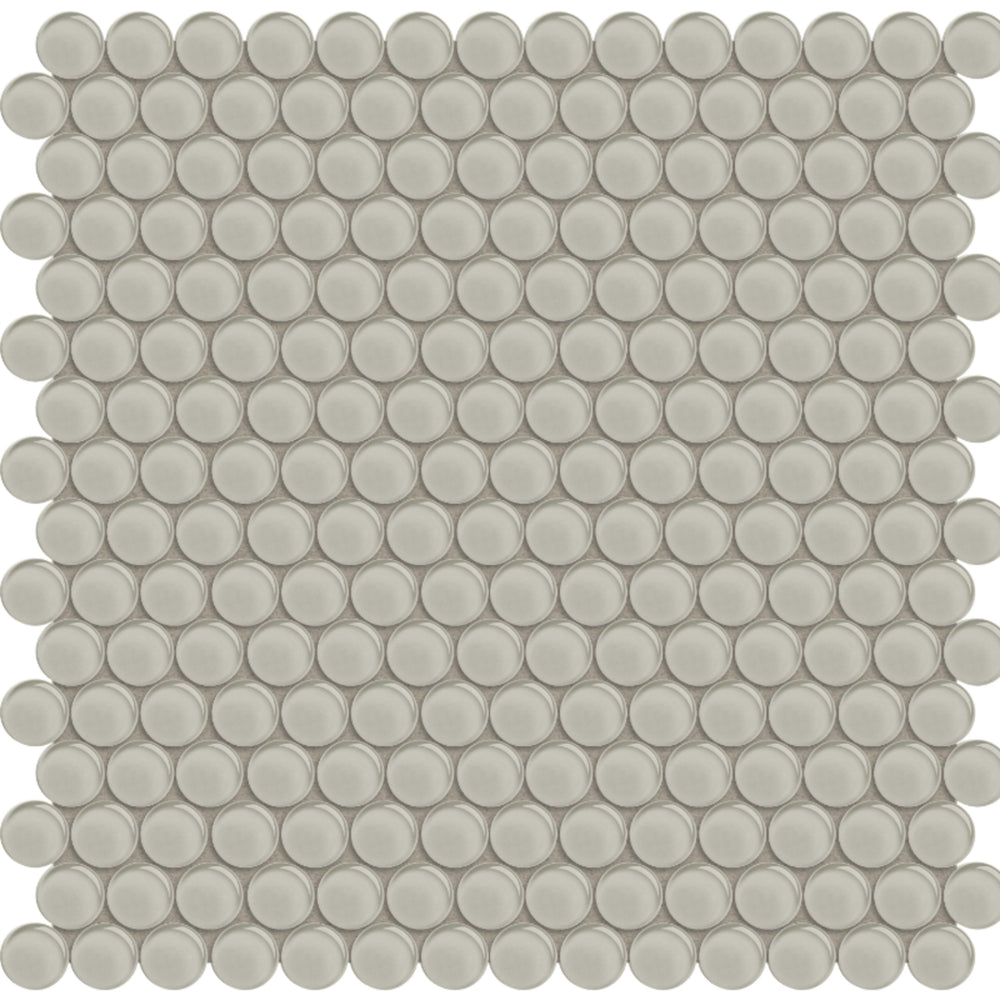 Element in Earth Penny Round Mosaic Glass Tile
