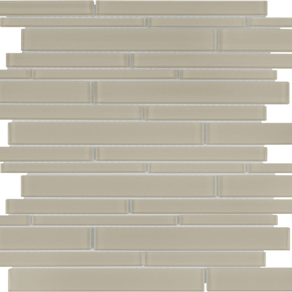 Element in Earth Random Strip Mosaic Glass Tile