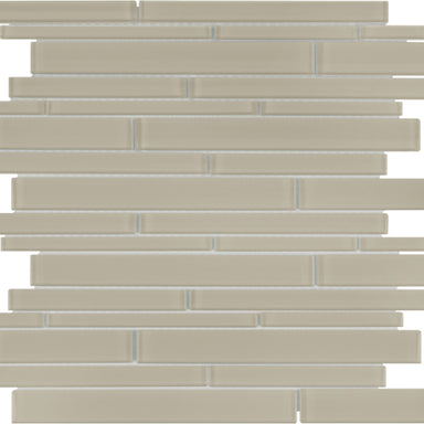 Element in Earth Random Strip Mosaic Glass Tile