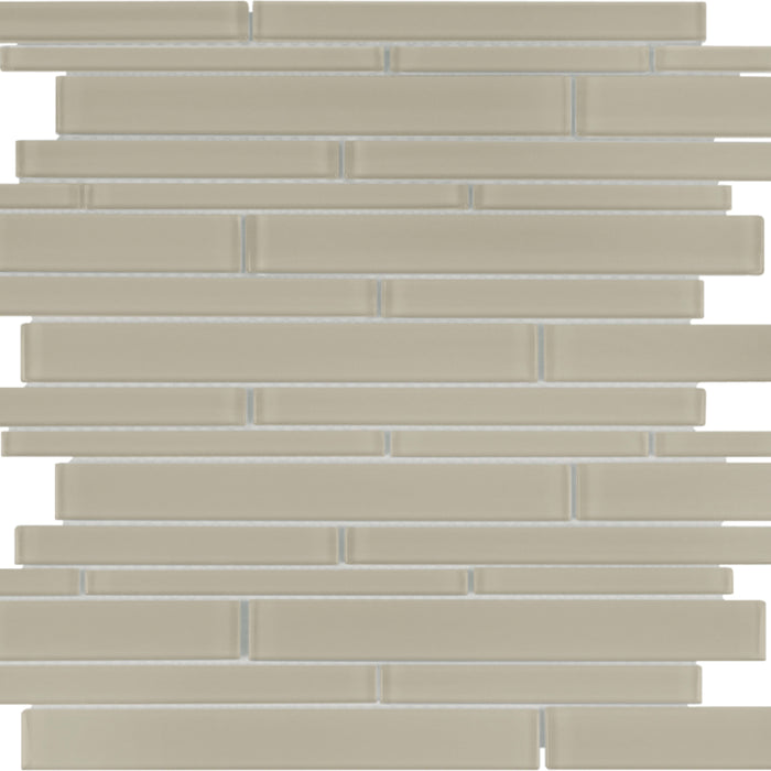 Element in Earth Random Strip Mosaic Glass Tile