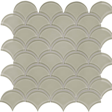 Element in Earth Scallop Mosaic Glass Tile