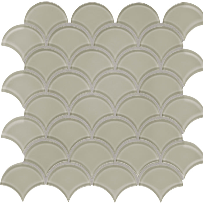 Element in Earth Scallop Mosaic Glass Tile