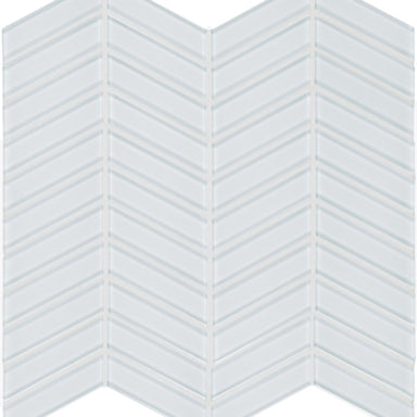 Element in Ice Chevron Mosaic Glass Tile