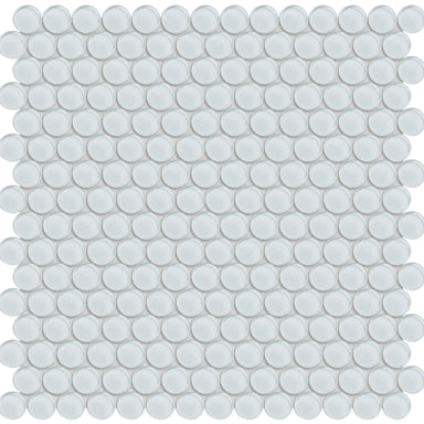 Element in Ice Penny Round Mosaic Glass Tile