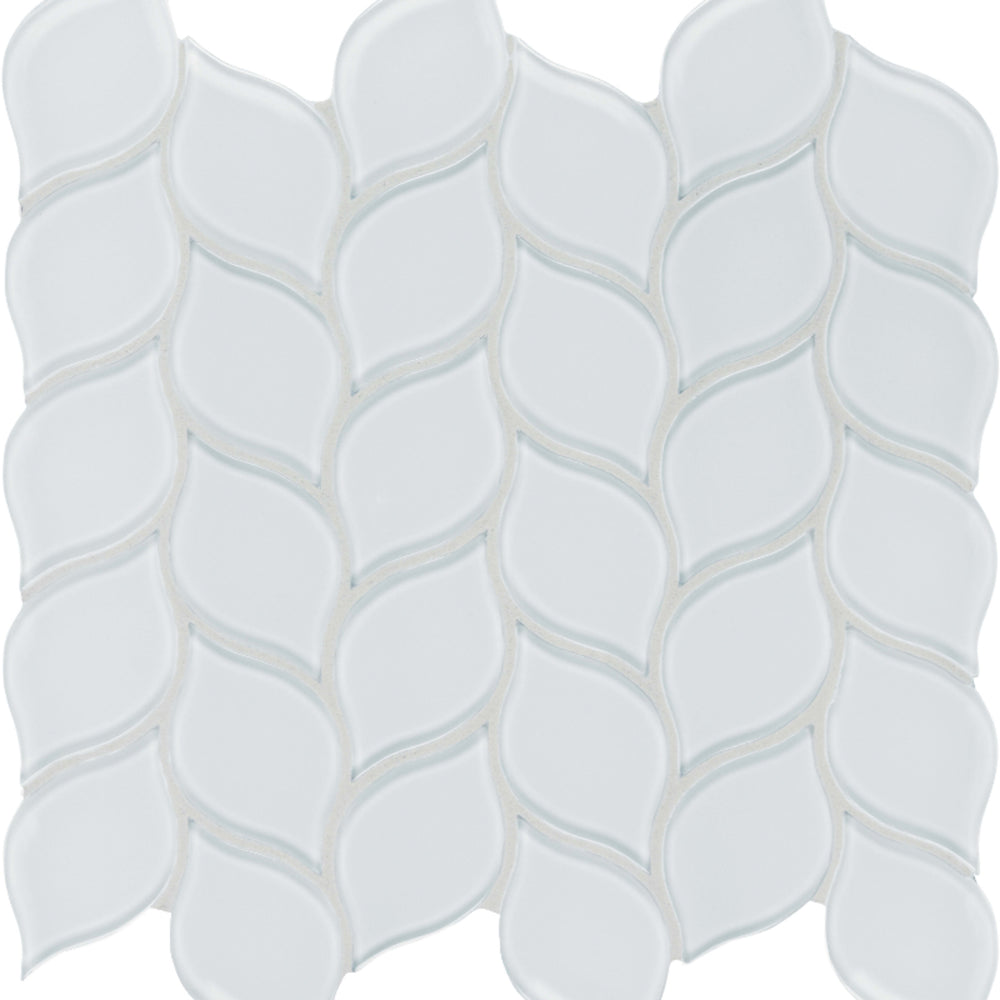 Element in Ice Petal Mosaic Glass Tile