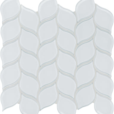 Element in Ice Petal Mosaic Glass Tile