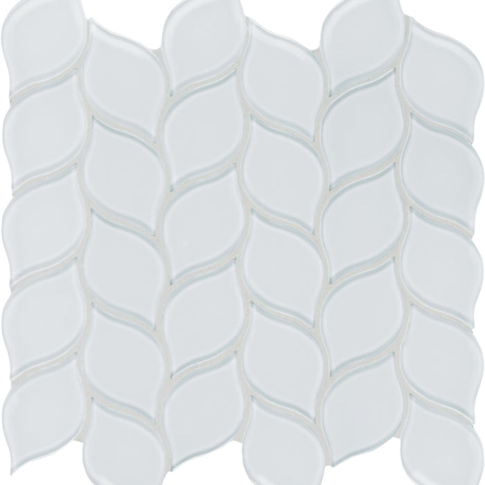 Element in Ice Petal Mosaic Glass Tile