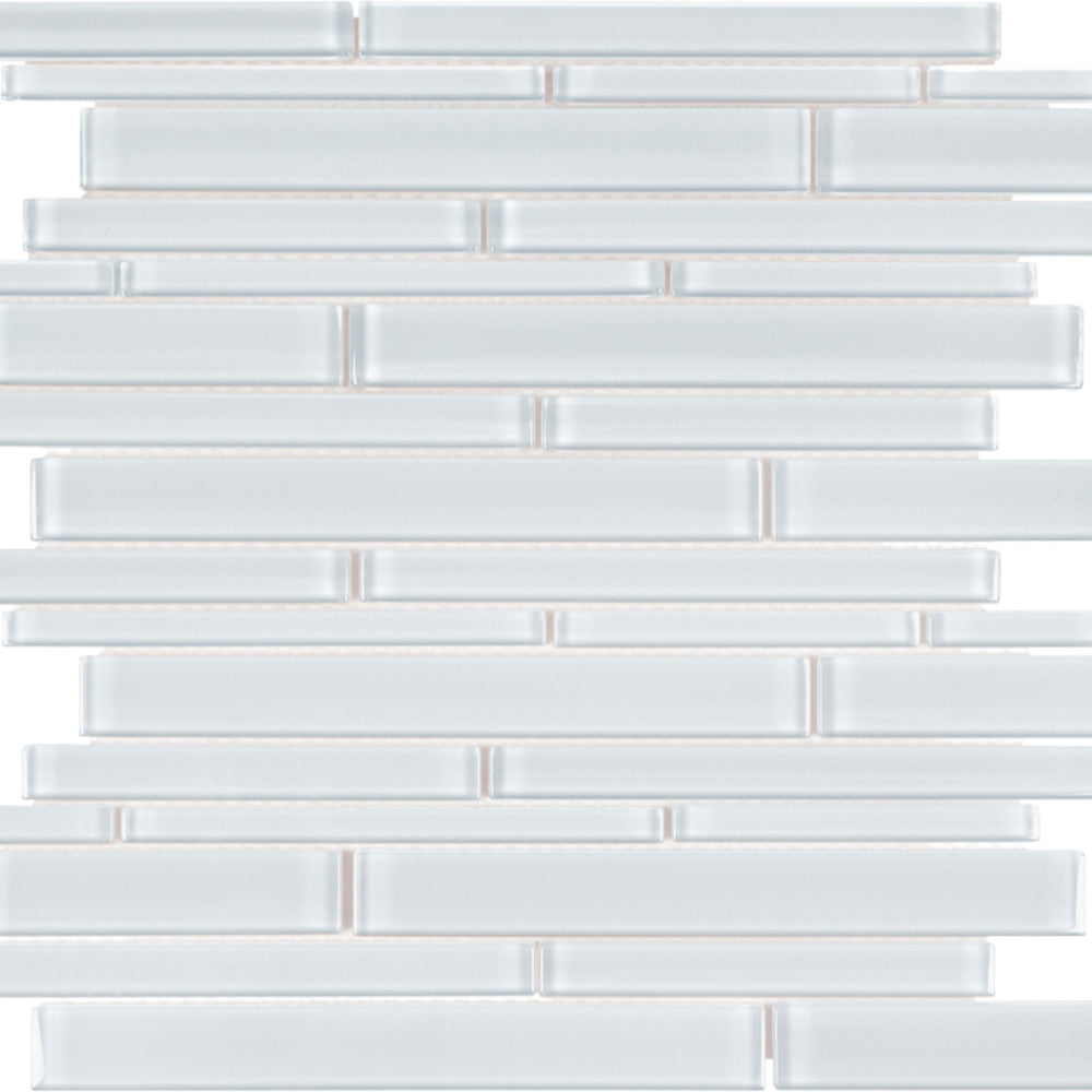 Element in Ice Random Strip Mosaic Glass Tile