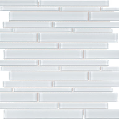 Element in Ice Random Strip Mosaic Glass Tile
