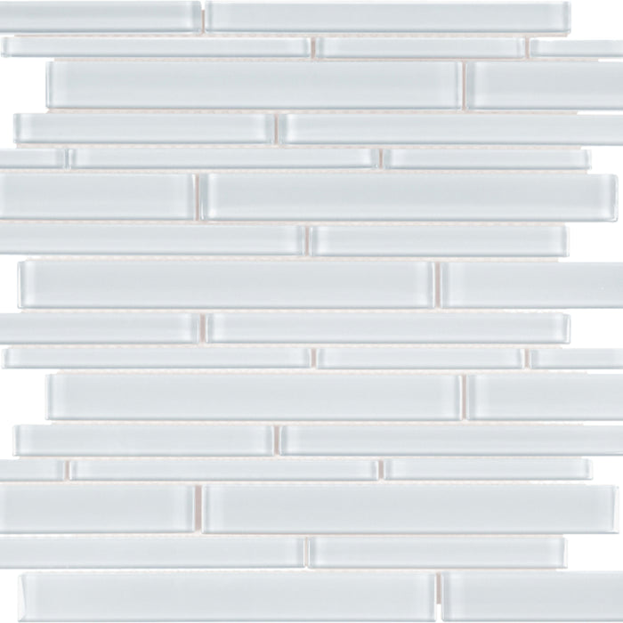 Element in Ice Random Strip Mosaic Glass Tile