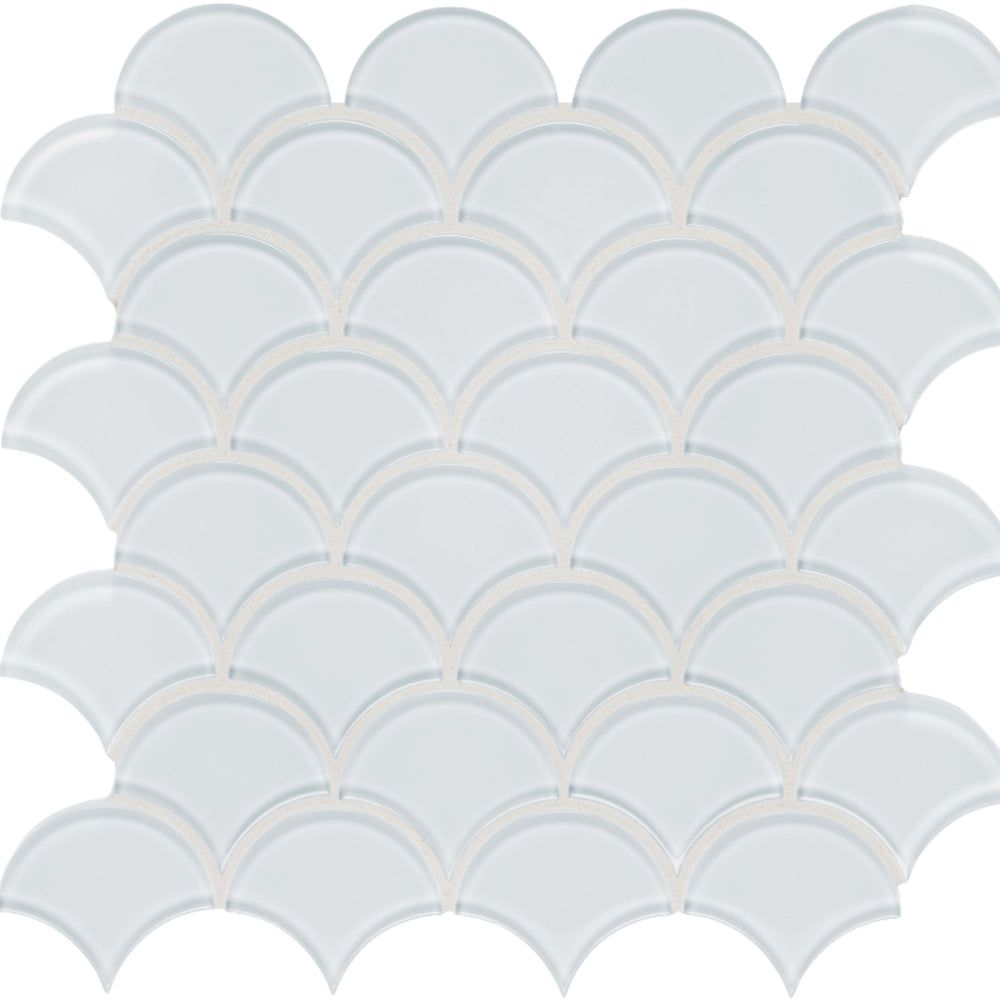 Element in Ice Scallop Mosaic Glass Tile
