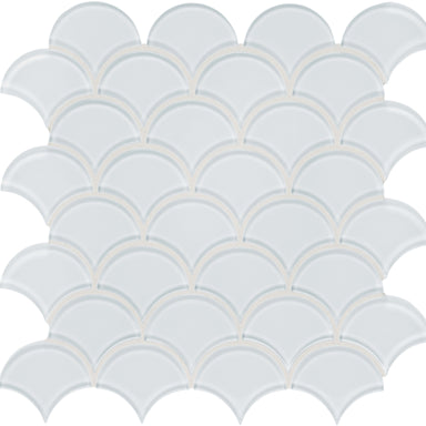 Element in Ice Scallop Mosaic Glass Tile