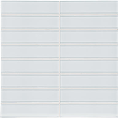 Element in Ice Stacked Mosaic 1.5x6 Glass Tile