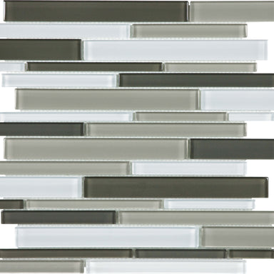 Element in Mineral Blend Random Strip Glass Tile