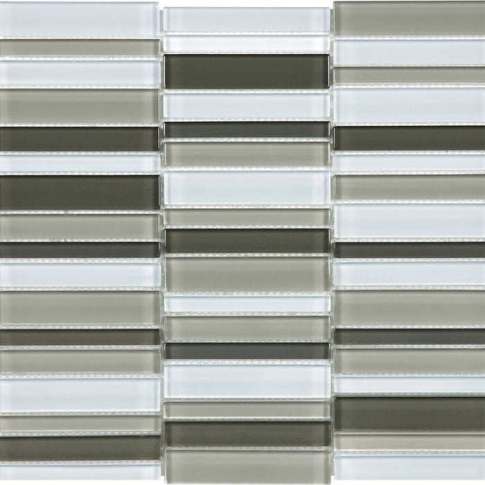 Element in Mineral Blend Stacked Glass Tile