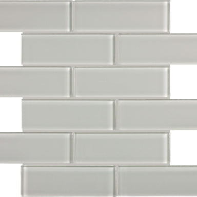 Element in Mist Brick Mosaic 2x6 Glass Tile