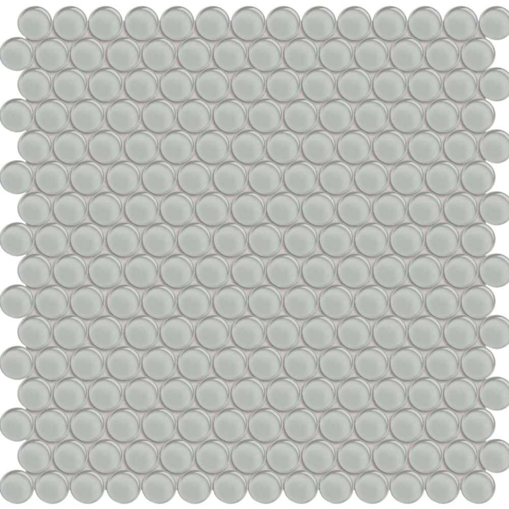Element in Mist Penny Round Mosaic Glass Tile
