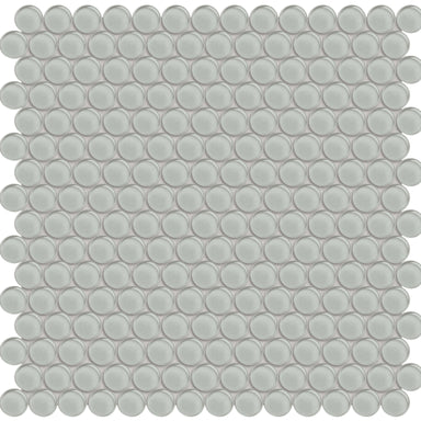 Element in Mist Penny Round Mosaic Glass Tile